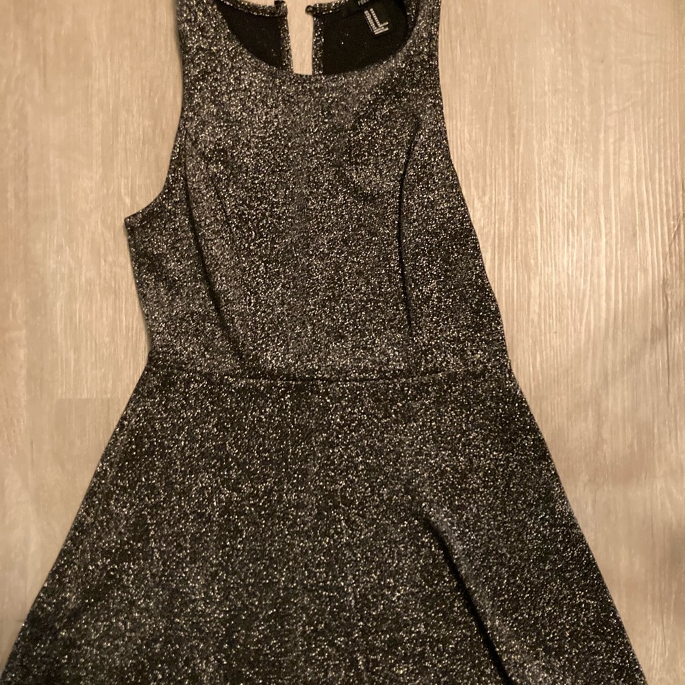 Silver glittery short romper